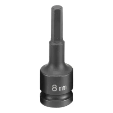 Grey Pneumatic 2908M 1/2" Drive Metric Hex Driver Impact Socket 8mm