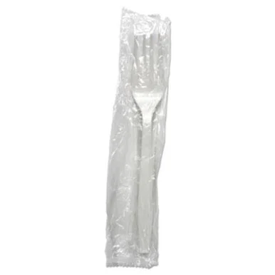 Boardwalk FORKHWPPWIW Heavyweight Wrapped Polypropylene Cutlery, Fork, White, 1000/carton