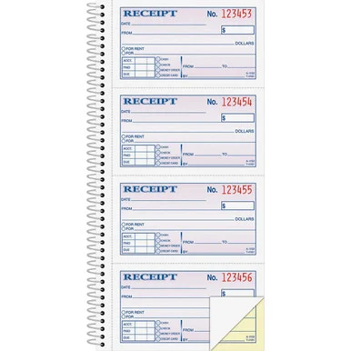 Adams Spiral 2-part Money/Rent Receipt Book (sc1152pk)