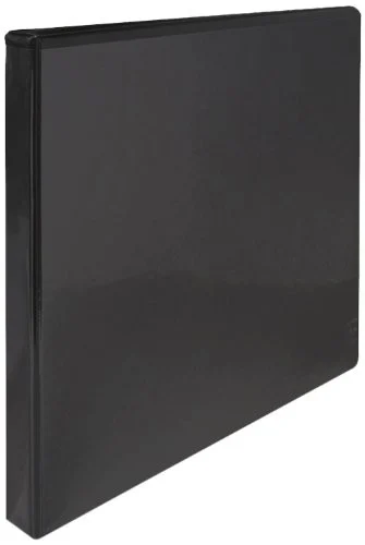 Sparco Premium Round Ring View Binder - Letter - 8.50" X 11" - 3 X Round Ring Fastener - 0.50" Binder Fastener Capacity - 2 Pockets - Polypropylene - Black - 1 Each (SPR19550)