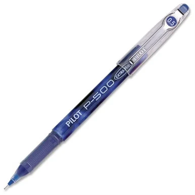 Pilot Precise P-500 Gel Rollerball Pen - Fine Pen Point Type - 0.5 Mm Pen Point Size - Needle Pen Point Style - Blue Ink - Blue Barrel - 12 / Dozen (38601_40)