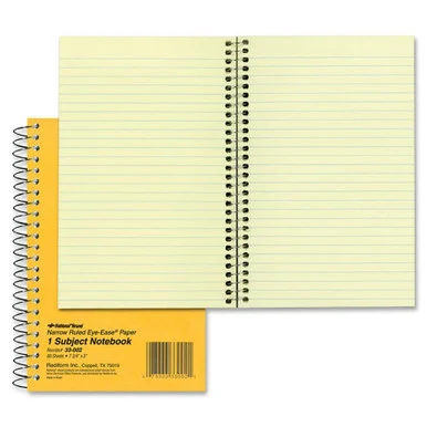 Rediform National Brown Board Cover Notebook - 80 Sheet - 16 Lb - Legal/narrow Ruled - 5" X 7.75" - 1 Each - Green Paper (RED33002)
