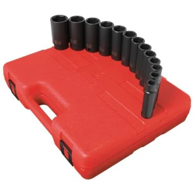 Sunex 2651 13-piece 1/2 In. Drive 6-point Deep Fractional Sae Impact Socket Set