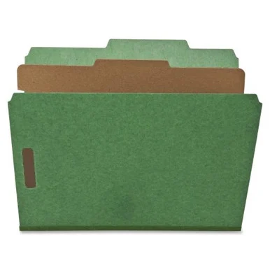 Sparco Colored Classification Folder - Letter - 8.50" X 11" - 1 Dividers - Green - 10 / Box (SP17203)