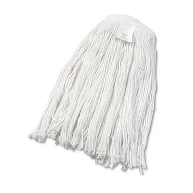 Boardwalk BWK2024RCT Cut-end Wet Mop Head, Rayon, No. 24, White, 12/carton