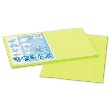 Pacon Tru-ray Sulphite Construction Paper - 12" X 18" - Brilliant Lime (103425)