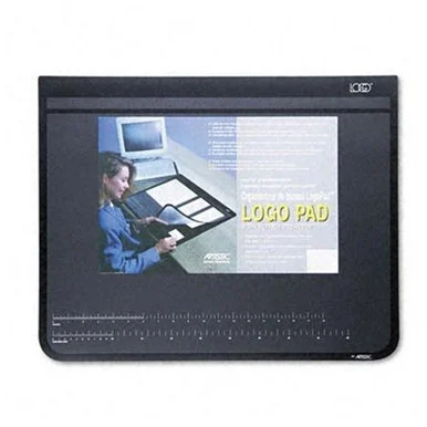 Artistic Logo Pad Desktop Organizer Desktop Organizer - 24" Width X 19" Depth - Rubber Black Backing - Rhinolin - Black (41100S)