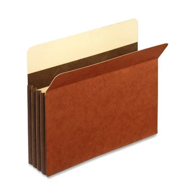 Globe-weis Expansion File Pocket - Letter - 8.50" X 11" - 5.25" Expansion - 24 Pt. - Tyvek - Brown - 10 / Box (C1534GHD)