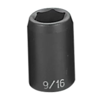 Grey Pneumatic 2018R 1/2" Drive Standard Fractional Impact Socket 9/16