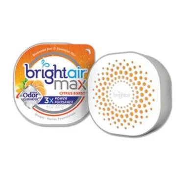Bright Air 900436EA Max Odor Eliminator Air Freshener, Citrus Burst, 8 Oz Jar