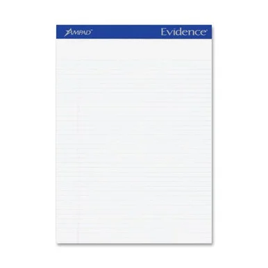Ampad Legal/narrow-ruled Writing Pad - 50 Sheet - 15 Lb - Legal/narrow Ruled - 8.50" X 11.75" - 12 / Dozen - White Paper (20322)
