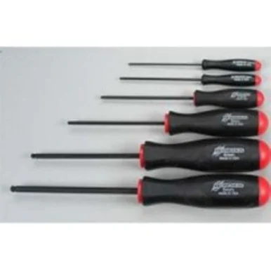 Bondhus 10686 Hex Ball End Screwdriver Set, 6 Piece, 1.5mm To 5mm, Comfort Grip Handles