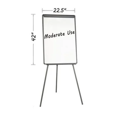 Bi-Silque Visual Communication EA2300045 Basic Tripod Melamine Presentation Easel, 22 1/2 X 42, White/black
