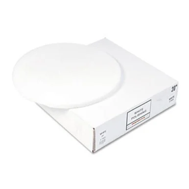 Premier 4012WHI Standard 12" Diameter Polishing Floor Pads, White, 5/carton - Boardwalk