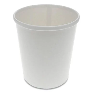 Pactive D32RB Paper Round Food Container, 32 Oz, 5.13" Diameter X 4.5"h, White, 500/carton