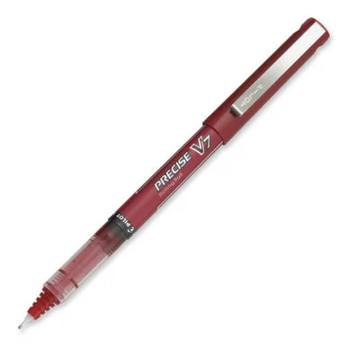 Pilot Precise V7 Pen - Fine Pen Point Type - 0.7 Mm Pen Point Size - Red Ink - Red Barrel - 12 / Dozen (35352)