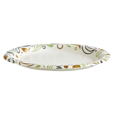 Boardwalk DEER6PLT Deerfield Printed Paper Plates, 6" Diameter, White/yellow/green/purple, 1000/ct