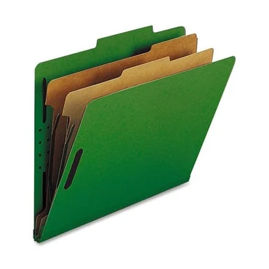 Sparco Classification Folder - Letter - 8.50" X 11" - 2 Dividers - Green - 10 / Box (SP17208)