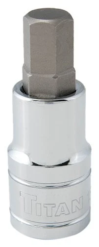 Titan 15611 Hex Bit Socket, 1/2" Drive, 11mm, Chrome