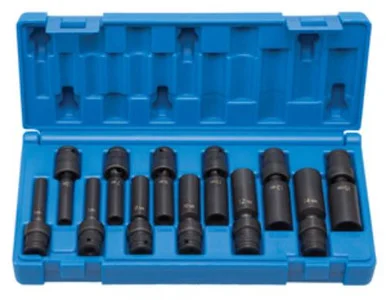 Grey Pneumatic 9712UMD 1/4" Surface Drive 12 Pc. Deep Univ Metric Set