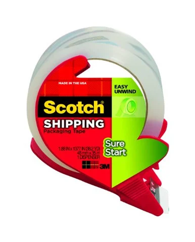 Scotch Sure Start Easy Unwind Packaging Tape - 1.88" Width X 38.20 Yd Length - Tear Resistant - 1 / Roll - Clear (3450SRD)