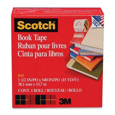 Scotch Transparent Tape - 1.50" Width X 45 Ft Length - 3" Core - Acrylic - Stretchable, Writable Surface - 1 / Roll - Beige (MMM845112)