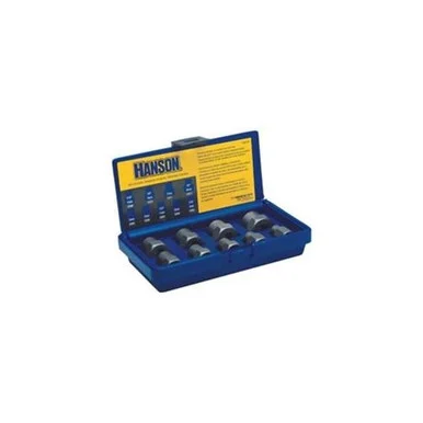 Hanson 54019 Bolt Extractor Set 9pc 8mm-19mm W/3/8" Drive