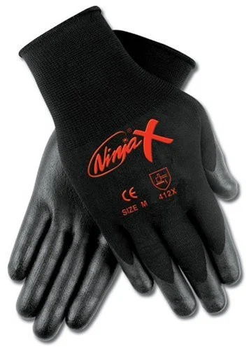 Mcr Safety Unique Shell Nylon Safety Gloves - Black - Nylon, Lycra, Polymer - Anti-bacterial - 1each (n9674l)