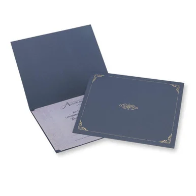 Esselte Certificate Holder - 11" X 8.5" - 5 / Pack - Dark Blue (29900235BGD_40)