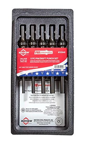 Mayhew 32040 5-piece Pneumatic Pin & Drift Punch Set 32040_43