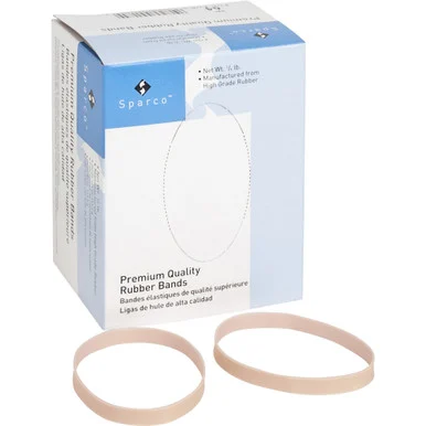 Sparco Pure Rubber Bands - Size: #64 - 3.50" Length X 0.25" Width X 30 Mil Thickness - Biodegradable, Sustainable - 106 / Box - Natural (6414LB)