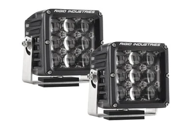 RIGID INDUSTRIES RIGID D-XL PRO LED Light, Hyperspot Optic, Surface Mount, Black Housing, Pair 322413
