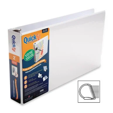 Stride Quickfit Ledger Binder - Ledger, Legal - 11" X 17", 8.50" X 14" - D-ring Fastener - 2" Binder Fastener Capacity - 1 Pockets - White - 1 Each (STW94030)