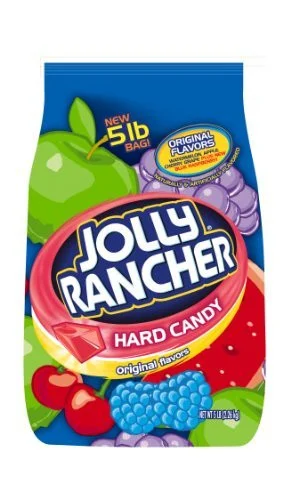 Marjack Jolly Rancher Bulk Bag Candy - Cherry, Watermelon, Grape, for Apple, Blue Raspberry - Individually Wrapped - 8 / Bag MJK15680