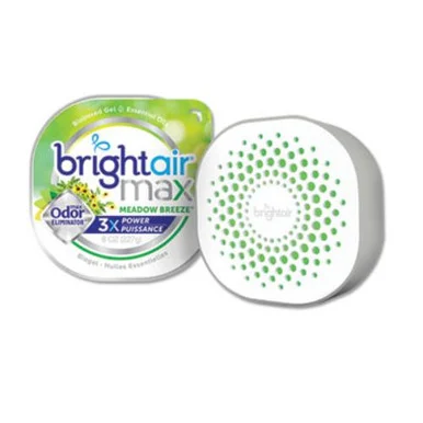Bright Air 900438EA Max Odor Eliminator Air Freshener, Meadow Breeze, 8 Oz Jar