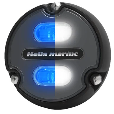 My Hella Lights 016145-001 Hella Marine Apelo A1 Blue White Underwater Light - 1800 Lumens - Black Housing - Charcoal Lens