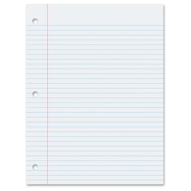 Pacon College-ruled Quality Filler Paper - 100 Sheets - Printed - College Ruled - 8" X 10.50" - White Paper - 100 / Pack (mmk09221)