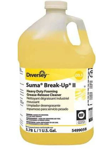 Johnson Diversey 95499058 Suma Break-up Ii D3.5 Heavy-duty Foaming Grease-release Cleaner, 128 Oz Bottle, 4/carton DVO5499058