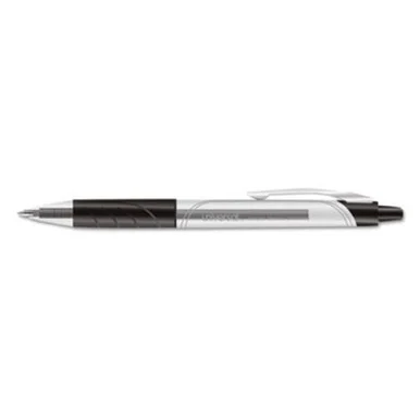 Universal Office Products 39910 Clear Roller Ball Retractable Gel Pen, Black Ink, Medium, 36/pack