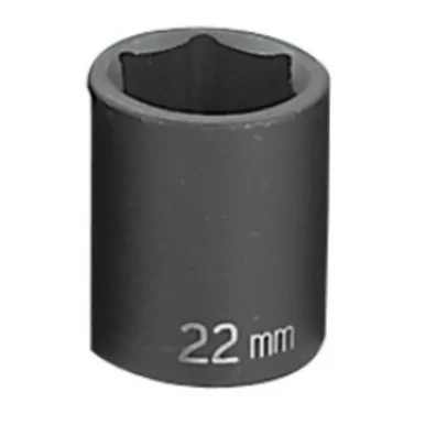 Grey Pneumatic 2022M 1/2" Drive Standard Metric Impact Socket - 22mm