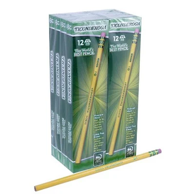 Ticonderoga Woodcase Pencil - #2 Pencil Grade - Black Lead - Yellow Barrel - 96 / Pack (DIX13872)