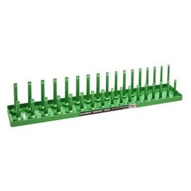 Mechanics Time Saver PSH25S-GRN 1/4 In. Fractional Sae Peg Socket Holder, Green