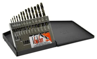 KnKut Performance 13KK6 Knkut Knkut 13 Piece Left Hand Jobber Length Drill Bit Set 1/16"-1/4" By 64ths