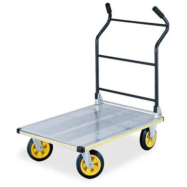 Safco Stow-away Platform Hand Truck - Tubular Handle - 1000 Lb Capacity - 4 X 7" Caster - Aluminum - 24" X 39" X 40" - Silver (4053NC)