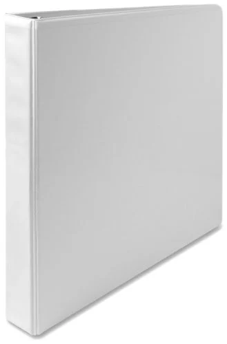 Sparco Premium Round Ring View Binder - Letter - 8.50" X 11" - 3 X Round Ring Fastener - 1" Binder Fastener Capacity - 2 Pockets - Polypropylene - White - 1 Each (SPR19601)