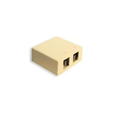 ICC IC107SB2IV Surface Mounting Box - 2 x Socket(s) - Ivory (SURFACE2IV)