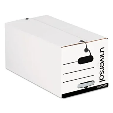 Universal Office Products UNV75131 String/button Storage Box, Legal, Fiberboard, White, 12/carton