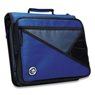 Case It LT-007BLU Universal Zipper Binder, 3 Rings, 2" Capacity, 11 X 8.5, Blue/gray Accents
