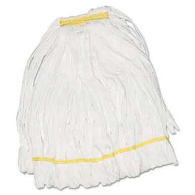 Boardwalk 8002 Mop Head, Looped, Enviro Clean With Tailband, Medium, White, 12/carton