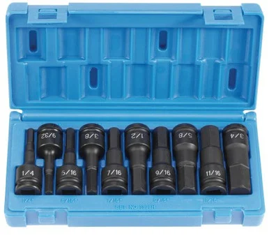 Grey Pneumatic 1398H 10 Piece 1/2" Drive Hex Impact Socket Set